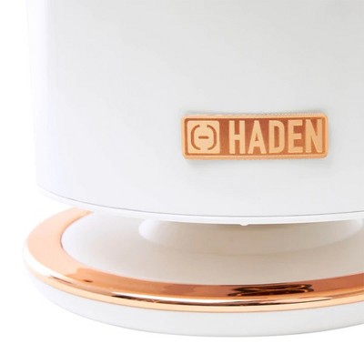 Haden 1.7L Stainless Steel Electric Kettle – Ivory & Copper, Open Box, 75089-HADEN
