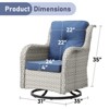 Gymojoy Outdoor Swivel Patio Chairs All-Weather Patio Swivel Glider Chairs Set of 2 - 2 of 4