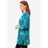 Woman Within Plus Size Perfect Printed Three-Quarter-Sleeve Scoopneck Tunic - 4 of 4