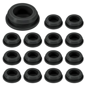 Unique Bargains Rubber Corrosion-Resistant Silicone Snap-in Locking Hole Plugs Black - 1 of 4