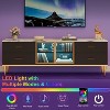 Acekool 65 Inch TV Stand with LED Lights, Modern Console Table with 4 Drawers, Shelves & Glass Doors for 55-75 Inch TVs - 2 of 4
