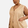 Rebdolls Women's Siobhan Linen Button Vest - 4 of 4