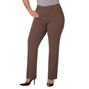 Rekucci Curvy Woman Comfort Barely Bootcut Pant with Pockets - 1 of 4