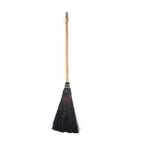 Lehman's Amish Fireplace Broom, Durable 34 inch Oak Handle and Black Broomcorn Bristles for Ash and Debris Cleanup - 1 of 4