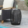 MOEPISY 20.50 inch H Powder-Coated Iron Patio End Table, Black - 3 of 4