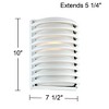 John Timberland Modern Industrial Outdoor Wall Light Fixture White Grid 10" Frosted Glass for Post Exterior Barn Deck House Porch Yard Posts Patio - 4 of 4