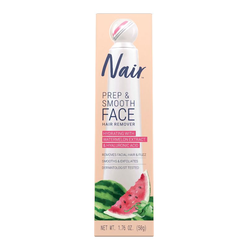 Nair Prep &#38; Smooth Facial Hair Removal Cream for Women Hydrating - 1.76 oz, 1 of 17