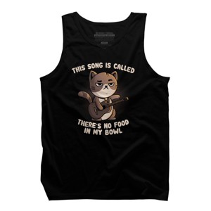 Men's Design By Humans Cat Song By EduEly Tank Top - 1 of 4
