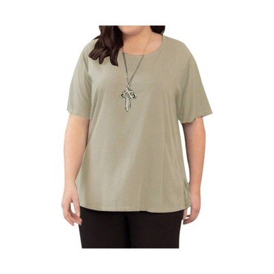 Women's Rayon Short Sleeve Top - Plus - On The Plus Side