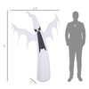 NAYSAYE Halloween Inflatable White Ghost Outdoor Decoration Blow Up Yard Decor for Garden Lawn and Holiday Party, White, 51.3"*11.8"*70.8" - 4 of 4