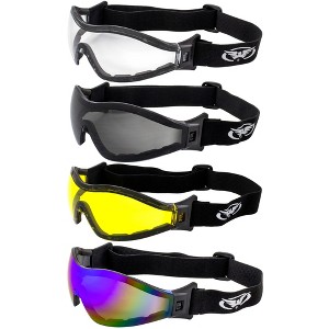 4 Pairs of Global Vision Eyewear Z33 Safety Motorcycle Goggles - 1 of 4