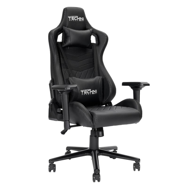 Ergonomic High Back Racer Style PC Gaming Chair Black - Techni Sport, 3 of 15
