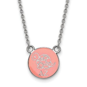 Black Bow Jewelry Sterling Silver Delta Zeta Greek Life Necklace 18 Inch - 1 of 4