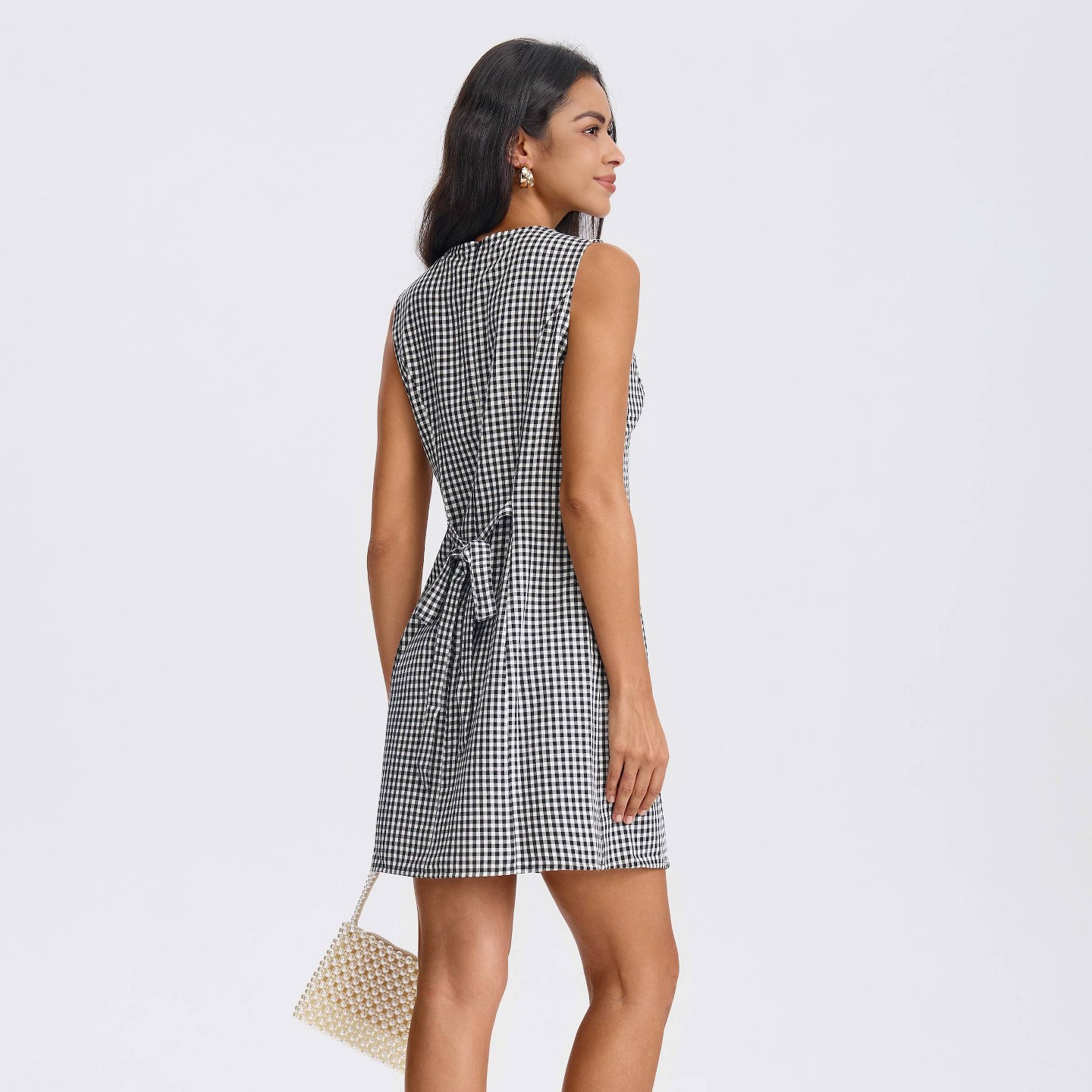 Женское платье A New Day Tie-Back Mini A-Line, цвет: Чёрный — фото 2