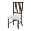 Jofran,Willow Creek Distressed Solid Wood Upholstered Slatback Chair (Set of 2) - 4 of 4