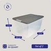 Homz Secure Latch Large Clear Stackable Storage Container w/ Lid - 4 of 4
