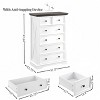 NicBex Bedroom Dresser with 6 Drawers,Tall Chest of Drawers Closet Organizers for Living Room,Entry and Hallway - 3 of 4