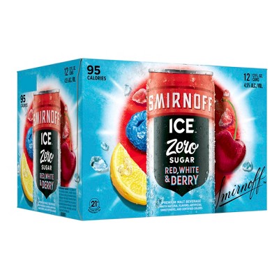 Smirnoff Zero Sugar Red White & Berry Variety Pack - 12pk/12 fl oz Cans