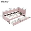 NicBex Twin Size Upholstered Daybed with 2 Drawers for Bedroom,Living Room,Apartment,No Box Spring Needed - 3 of 4