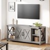 Farmhouse TV Stand for 65/60/55 Inchs,Farmhouse TV Stand with Barn Doors and Storage Cabinet - 3 of 4