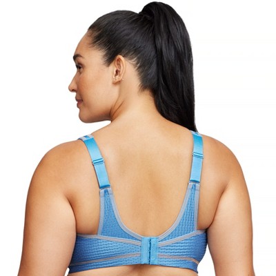 Glamorise Womens No-Bounce Camisole Elite Sports Wirefree Bra 1067 Light Denim 40F