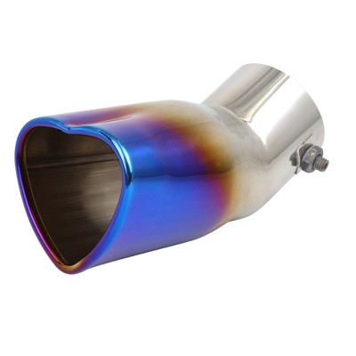 Unique Bargains Universal Curve Burnt-Heart Shaped Exhaust Tail Muffler Tip Pipe for Car 2.4"