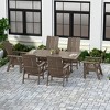 WestinTrends 7 Piece Outdoor Patio Dining Table and Modern Adirondack Armchair Set - 2 of 3