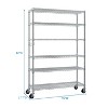 Racxily 6 Tier Removable Storage Rack, Freely Adjustable Shelving Unit Adjustable Utility Shelf Organizer, Heavy Duty Metal Layered Shelf - 2 of 4