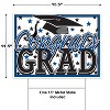 Beistle Plastic Congrats Grad Yard Sign, 11.5" x 15.5", (1/Pkg) Blue - 4 of 4