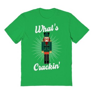 Rerun Island Men's Christmas What Cracker Short Sleeve Graphic Cotton T-Shirt - 1 of 1