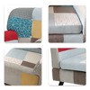 Patchwork Accent Chair, Mid Century Modern Fabric Club Chair, Colourful Single Sofa Chair for Living Room, Bedroom - 4 of 4