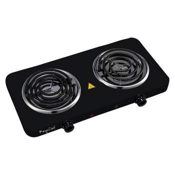 Cusimax 1800w Portable Double Hot Plate,stainless Steel Countertop Cooktop,silver  : Target