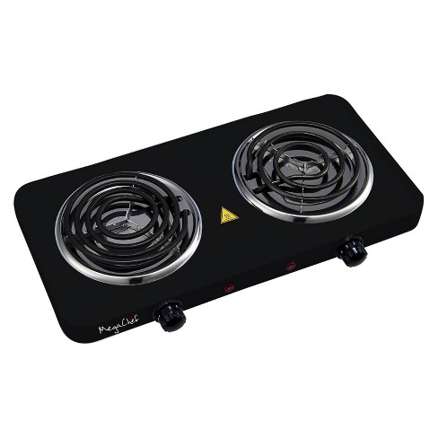 Megachef Portable Dual Electric Coil Cooktop - Black : Target