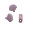 John Bead Matubo 50g Czech Glass 7.5mm White Metallic Pink Ginko Leaf Beads - 2 of 2