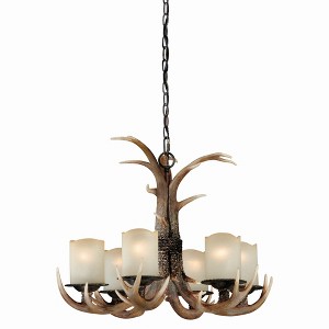 Vaxcel Yoho 6 - Light Chandelier in  Black Walnut - 1 of 1