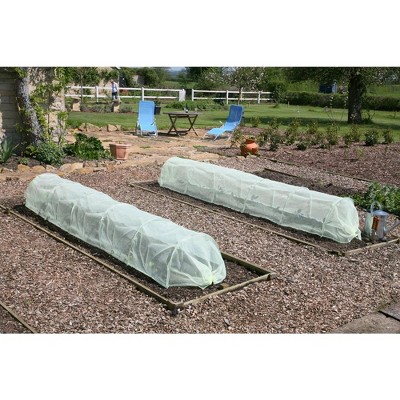 Standard Size White Micromesh Garden Tunnel with Galvanized Steel Hoops