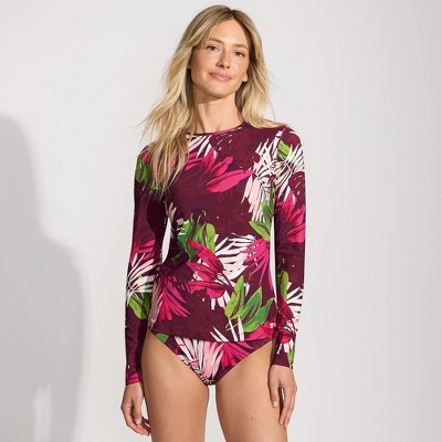 Lands' End Women's SunShade UPF 50 Long Sleeve Relaxed Rash Guard