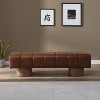 NicBex Modern Vertical Block Design Ottoman Dining Bench with Cushioned Seat,Upholstered Long Shoe Bench for Living Room,Bedroom - 2 of 4