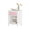 LIVAREEmlen 26.77''H Wooden Nightstand with One Drawer One Shelf for Kids, Adults - 2 of 4