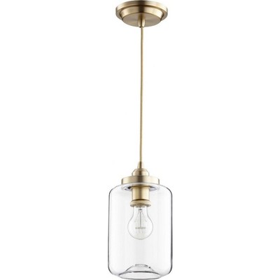 Quorum Lighting 1 - Light Pendant in  Aged Brass