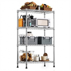 SEVOBAL Utility Storage Shelves 1000 lbs Storage Shelving 4-Tier Utility Shelving Unit Steel Organizer Wire Rack for Home, Brown, 23.6"*13.7"*53.4" - 1 of 4