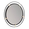Thales Wall Mirror Black/Gold - Brewster: 23" Modern Round Metal, No Assembly, Wall Mount - 2 of 4