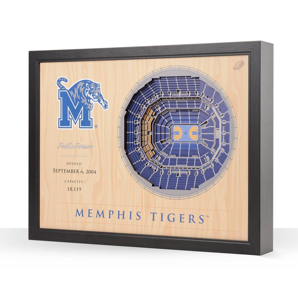 Photos - Other Decoration NCAA Memphis Tigers 25-Layer StadiumViews 3D Wall Art