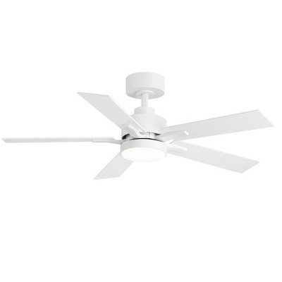 Airsurfer 42" Ceiling Fan with Color-Changing LED Light, 5 Plywood Blades, Remote Included, 5'' Down rod, DC Motor