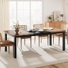 Industrial Dining Table for 6-8 People, 78.7" Long Wooden Kitchen Table with Sturdy Metal Frame - Seats 6 Rectangular Counter - 3 of 4
