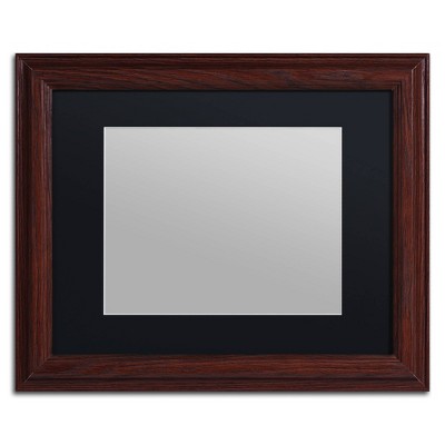 Trademark Fine Art 11"x14" Heavy Duty Wood Frame with Black Mat