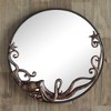 SPI Home Octopus Round Wall Mirror – 22" Cast Iron Frame with Nautical Design, Rustic Bronze Finish Sea Life Wall Decor - 2 of 3