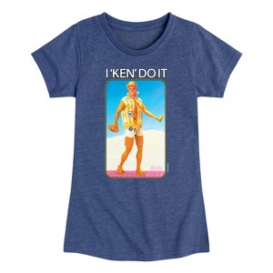 Girls' - Barbie - I Ken Do It Fitted Short Sleeve Graphic T-Shirt - 1 of 4