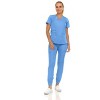 MediChic Scrubs for Women's V-Neck Scrub Set with Six Pocket Cargo Jogger Pants with 4-Way Stretch - 2 of 4