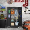 SUXXAN Metal Cleaning Cabinet on Wheels with Pegboards, Locking Tool Cabinets with Adjustable Shelves, Hooks, Stiffener Design, Assembly Required - 4 of 4